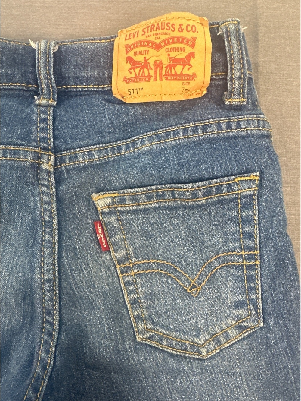 Levi's Boys Jeans 511 Slim Size 7 Medium Blue Denim